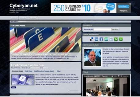 Image de la page d'accueil du site cyberyan.net qui a fusionné avec celui de iD-STRATÉGIES.