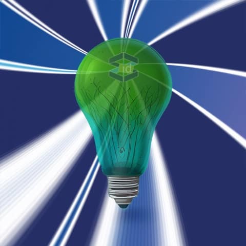 création d'un ID Illustration conceptuelle d’une idée en train de prendre vie – lumière, stratégie, créativité