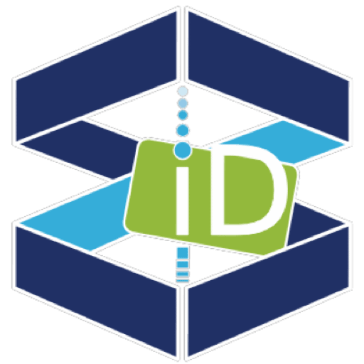Logo de iD-STRATÉGIES inc. représentant la superposition des lettres M et W, un S bleu royal, et un iD central dans une boîte mi-ouverte.