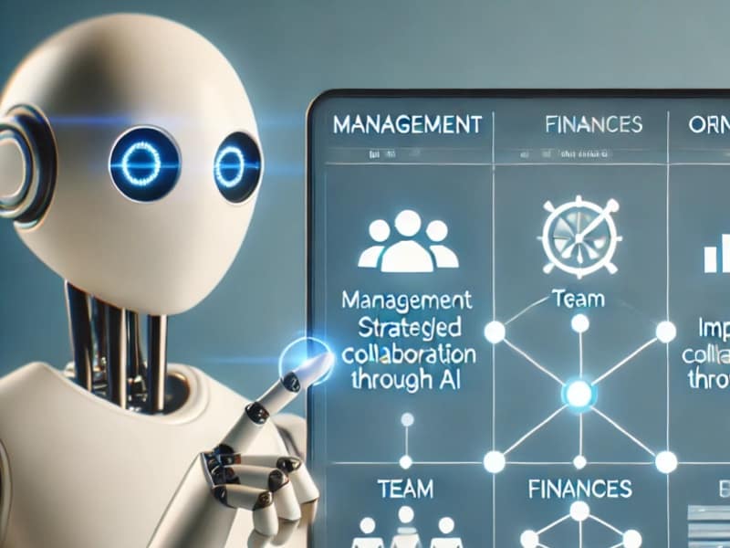 Enjeux de l’intelligence artificielle en entreprise : management assisté, collaboration homme-machine, transformation organisationnelle.